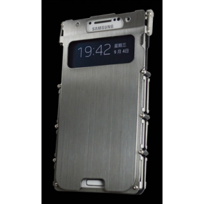 Armor King Metal Flip Aluminum Brushed Stainless Steel Case for Samsung Galaxy S4
