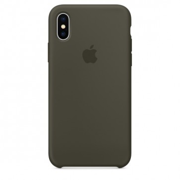 iPhone X Silicone Case - Dark Olive