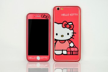 iPhone 6 Plus Hello Kitty Pink Bumper and Skin Decal Case