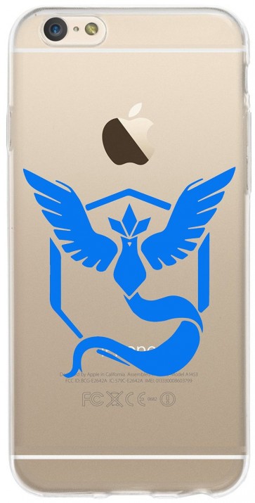 Pokemon Go Blue Team Mystic Clear TPU Case for iPhone 6 6s