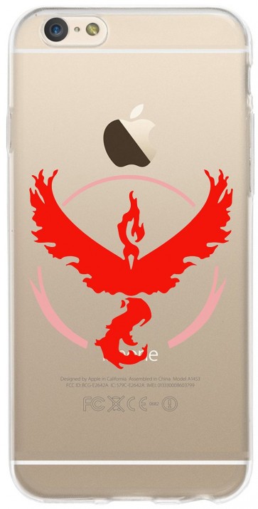 Pokemon Go Red Team Valor Clear TPU Case for iPhone 6 6s