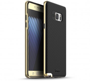 Galaxy Note 7 Neo Hybrid Type iPaky Protective Grip Case Gold