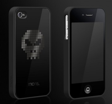 More Cubic Black Exclusive Collection TPU Case for iPhone 4/4S - Skull