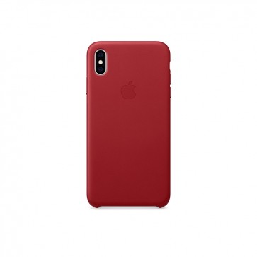 iPhone XS Max Leather Case - Red
