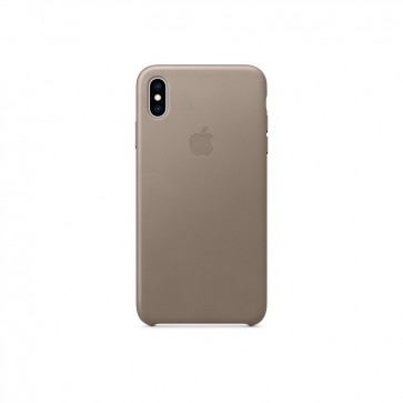 iPhone XS Max Leather Case - Taupe