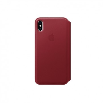 iPhone XS Max Leather Folio - Red