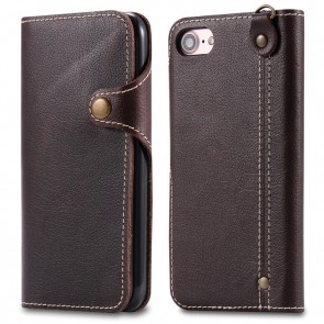 Leather Wallet Case With Latch for iPhone 7