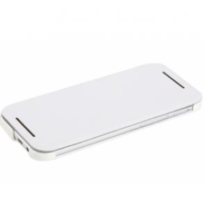 Rock Elegant Leather HTC One M8 Flip Stand Case White