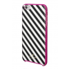 iPhone 6 6s Plus Kate Spade Diagonal Stripe Black/Cream Hybrid Hard Shell Case