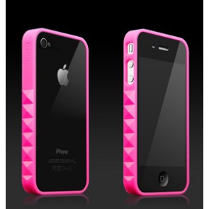 Mere Thing Pink Kiss Glam Rocka Jelly Ring iPhone 4 Bumper Case