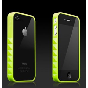 Mere Thing Neon Green Slade Glam Rocka Jelly Ring iPhone 4 Bumper Case