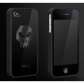 Mer Cubic Svart Exklusiv Collection TPU Case för iPhone 4 / 4S - Skull