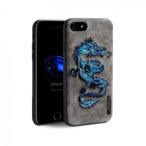 Embossed Dragon Leather Case for iPhone X