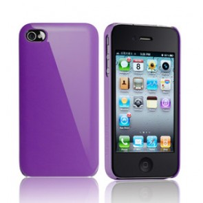 Funda De Snap Recubrimiento Uv Púrpura Brillante Índigo Esencial Tpe Iro Para El iPhone 4